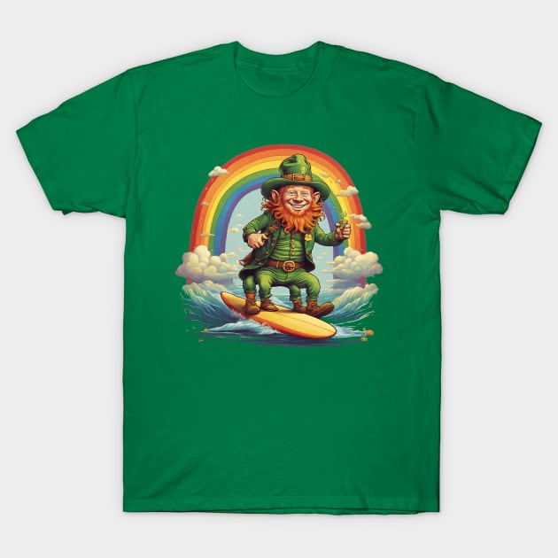 Leprechaun on the surf! #2 T-Shirt by bswlife